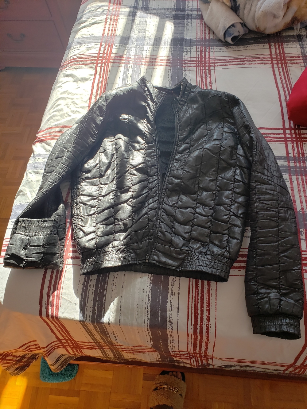 Men's Black Quilted Bomber Jacket - Stylish Lightweight Coat